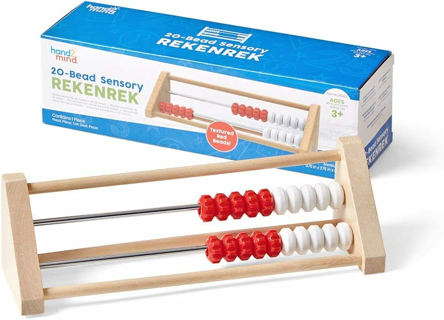 Abacuses  | 20 Perles en Bois Rekenrek Sensoriel Abacus pour Enfants Mathématiques  Manipulatives Mathématiques pour Maternelle  Support de Comptage pour Enfants  Compteurs pour Mathématiques Enfants  Jouets Éducatifs pour Enfants du Primaire (Ensemble de 1)