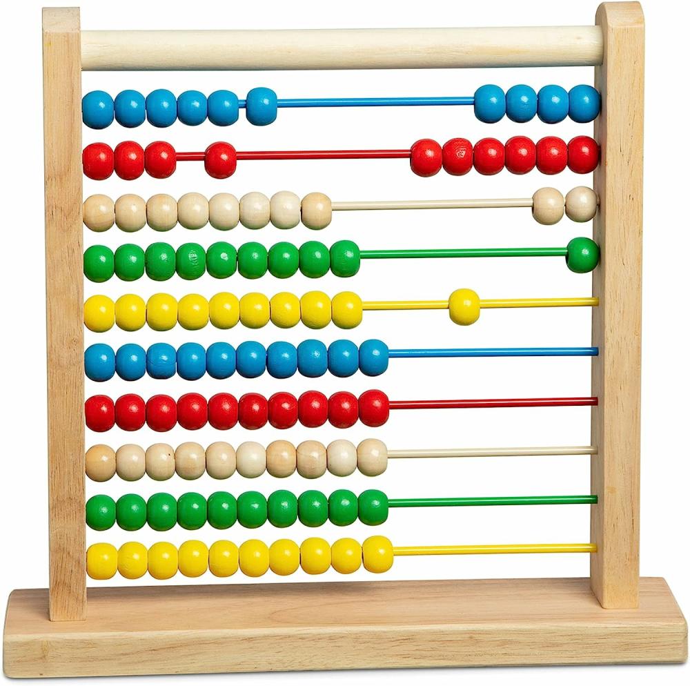 Abacuses  | Abacus – Jouet éducatif en bois classique avec 100 perles pour le comptage