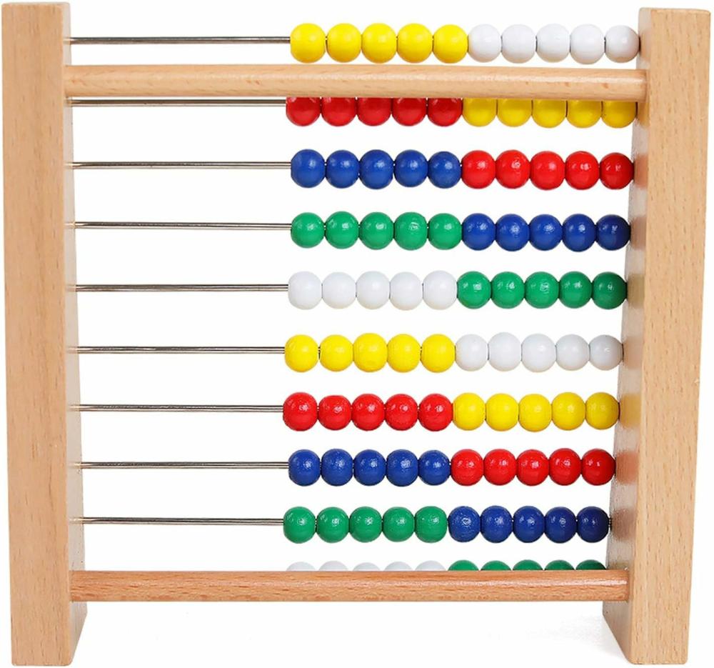 Abacuses  | Abacus pour enfants – Apprentissage des chiffres en maternelle – Jouet en bois classique – Jouet de développement – Perles en bois – 8 activités d’extension – Excellent cadeau pour les filles et les garçons de la maternelle.