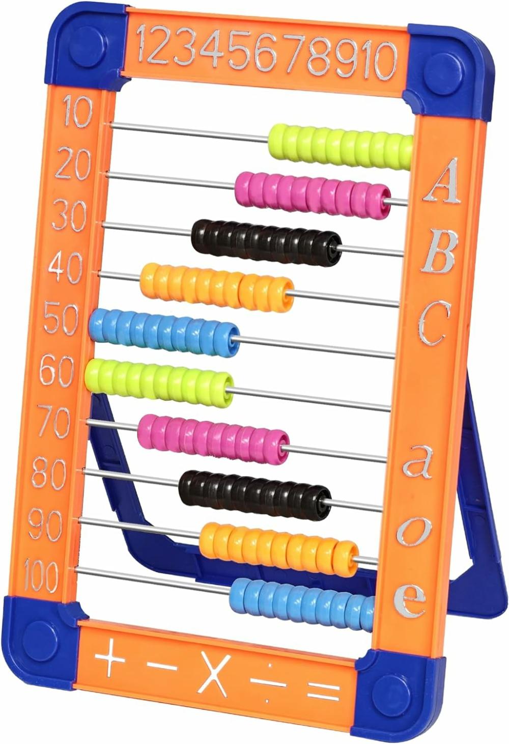 Abacuses  | Abacus pour enfants – Jouets d’apprentissage classiques de comptage pour la maternelle avec 100 perles