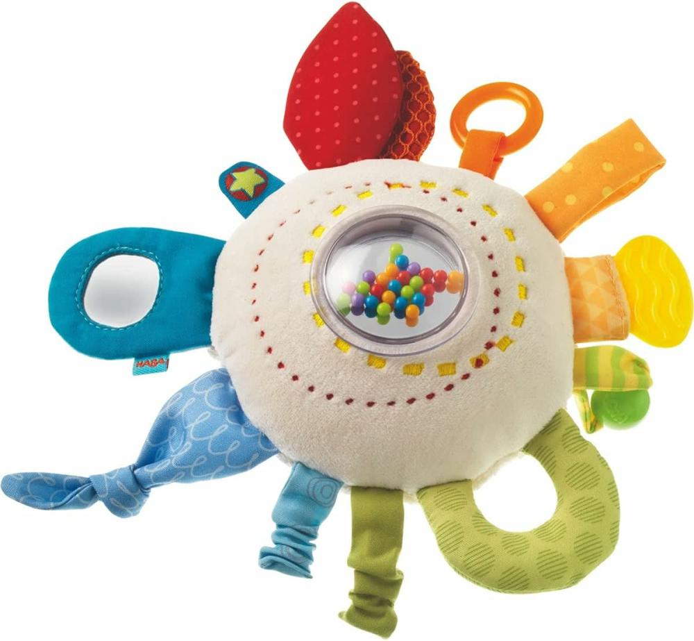 Anneaux de dentition  | Anneau de dentition Câlin Arc-en-ciel – Jouets sensoriels pour bébés 6 mois et plus, hochet et jouets de motricité pour le temps sur le ventre, anneau de dentition pour bébé.