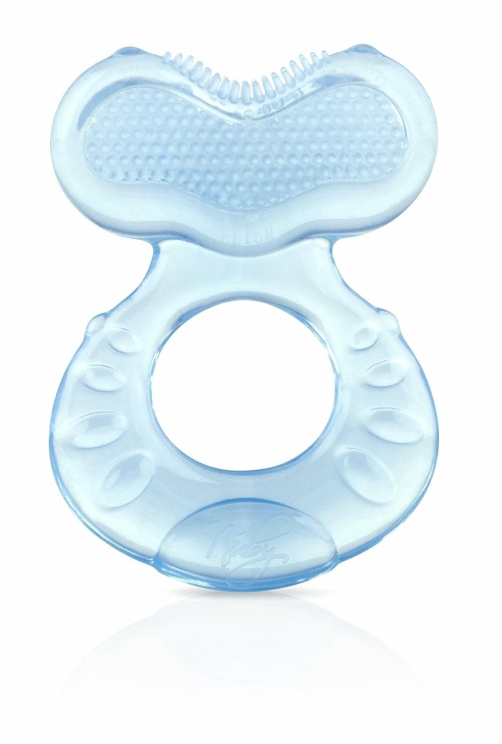 Anneaux de dentition  | Anneau de dentition Silicone Teethe-Eez avec poils Inclus étui hygiénique Bleu