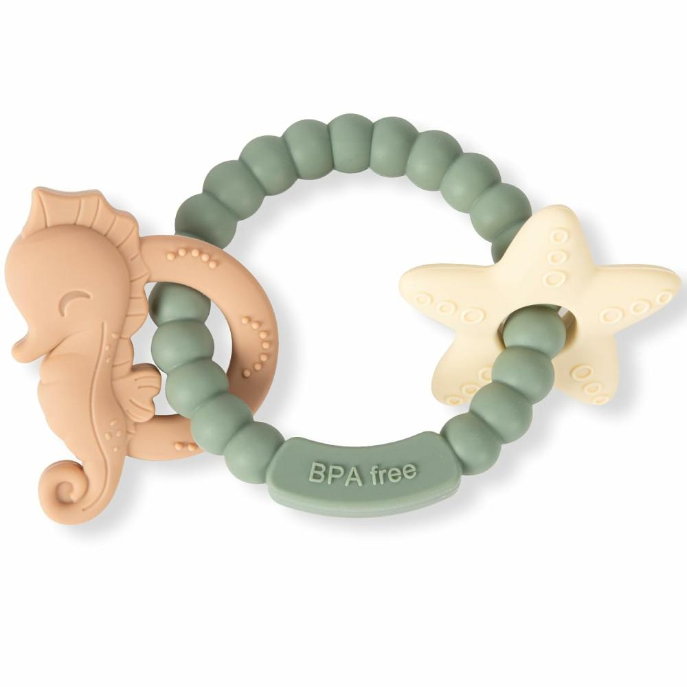 Anneaux de dentition  | Anneaux de dentition en silicone pour bébés 0-6 mois et 6-12 mois, jouets de dentition pour nourrissons, anneau de dentition pour garçons et filles.