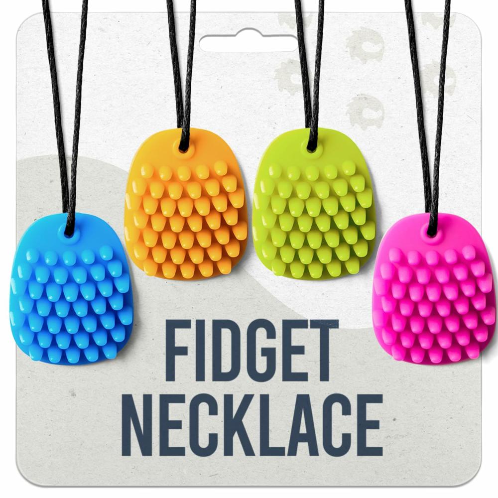 Anneaux de dentition  | Collier Chewy par Hedgehog – Colliers à mâcher pour enfants sensoriels. Jouets de dentition parfaits : silicone de qualité alimentaire, doux et lisse, pour soulager la dentition – Idéal pour le confort de stimulation, collier à mâcher pour enfants.