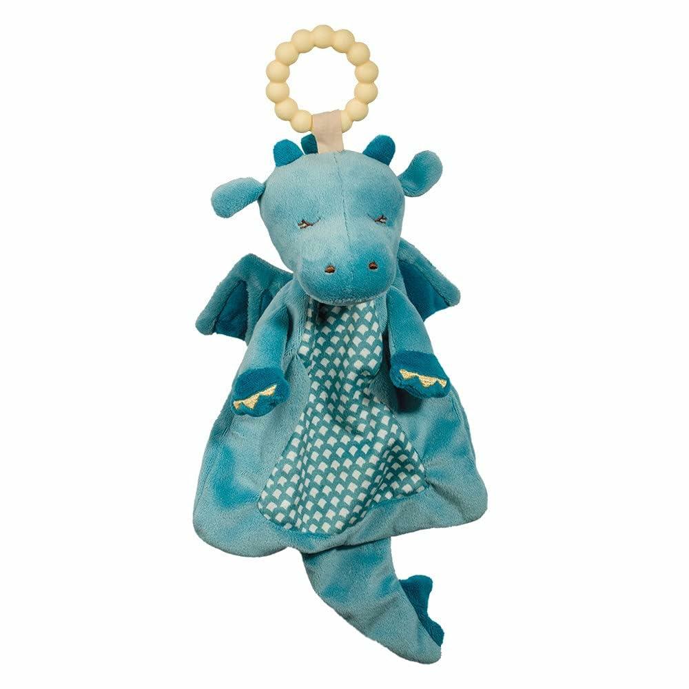 Anneaux de dentition  | Doudou en peluche Dragon Demitri pour bébé avec anneau de dentition