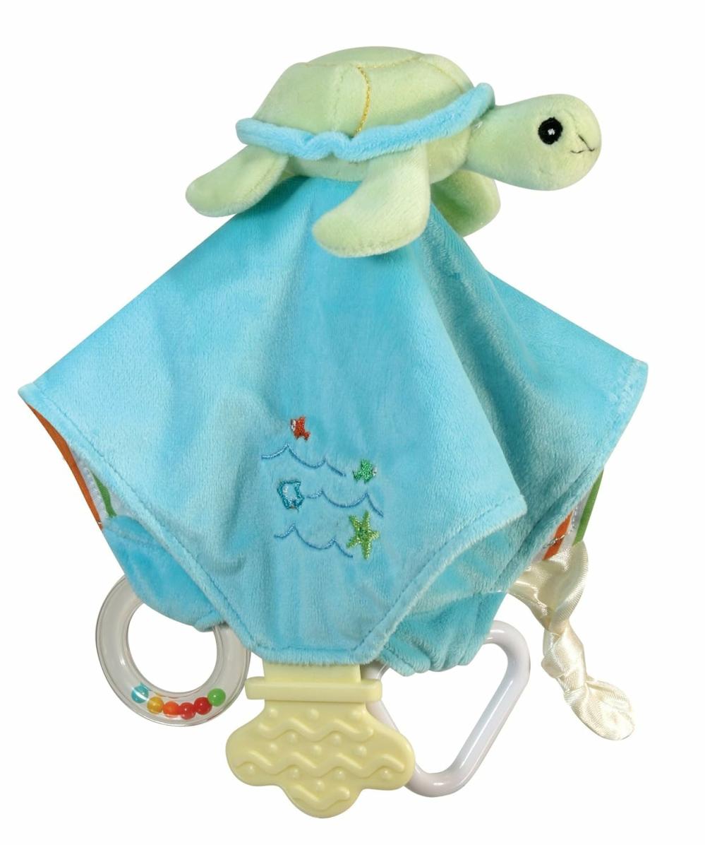 Anneaux de dentition  | Jouet d’activité en peluche Go Fish Chewbie et couverture de dentition Tortue de mer verte