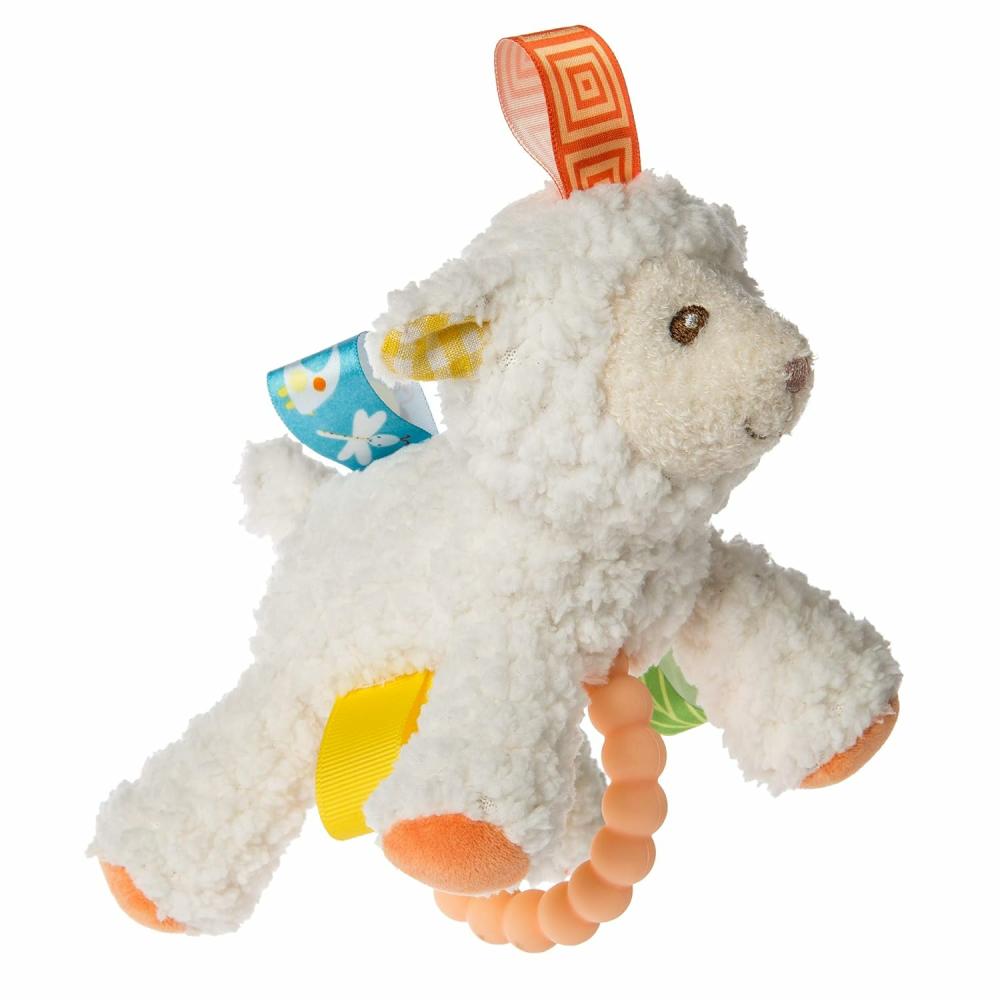 Anneaux de dentition  | Taggies Anneau de Dentition Peluche pour Bébé 5 Pouces Agneau Sorbet, 1.0 Compte