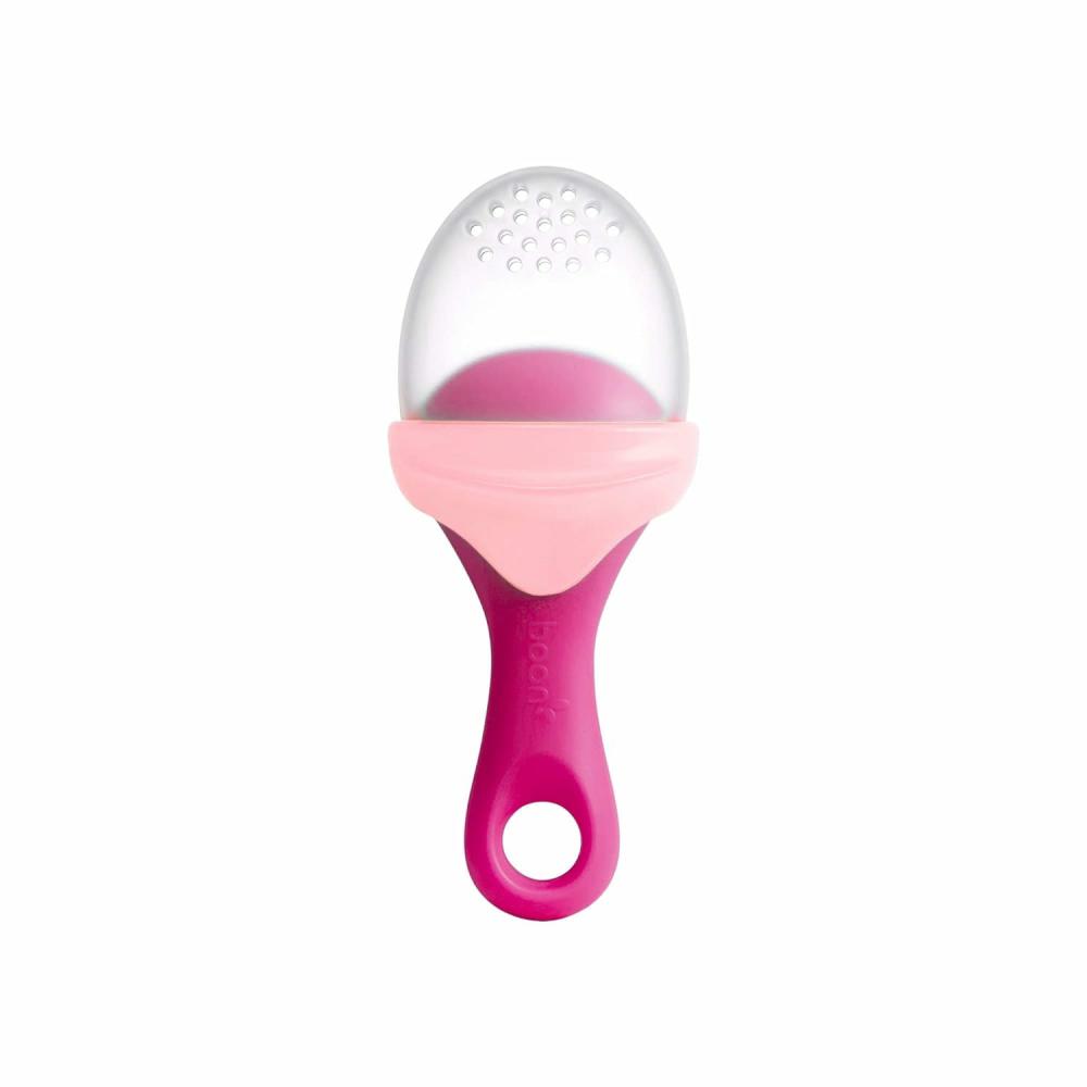 Anneaux de dentition  | Tétine en Silicone pour Bébé – Tétine Douce en Silicone pour Bébé – Fournitures pour Diversification Alimentaire avec Fruits et Légumes – Essentiels pour l’Alimentation des Bébés – Rose/Blush – 1 Unité