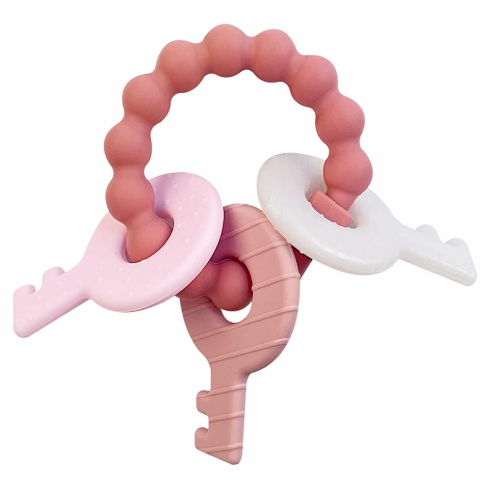 Anneaux de dentition  | Yaproom Clés en Silicone pour Bébé de 6 à 18 Mois – Jouets Clés pour Nourrissons et Tout-Petits – Anneau de Dentition Mignon – Jouets de Dentition Doux pour Fille.