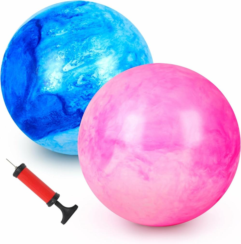 Balles  | 2 pièces de balles rebondissantes pour enfants, balles rebondissantes marbrées de 8,7 pouces, balles en caoutchouc gonflables pour jeux de kick, balles sensorielles rebondissantes pour enfants.