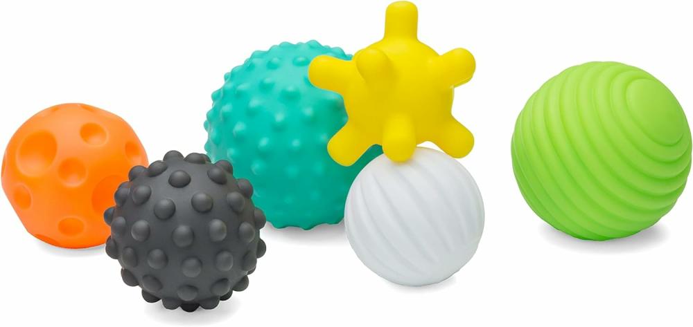 Balles  | Ensemble de Multi Balles Texturées – Jouet pour Exploration Sensorielle et Engagement pour Enfants de 6 Mois et Plus – Ensemble de 6 Pièces