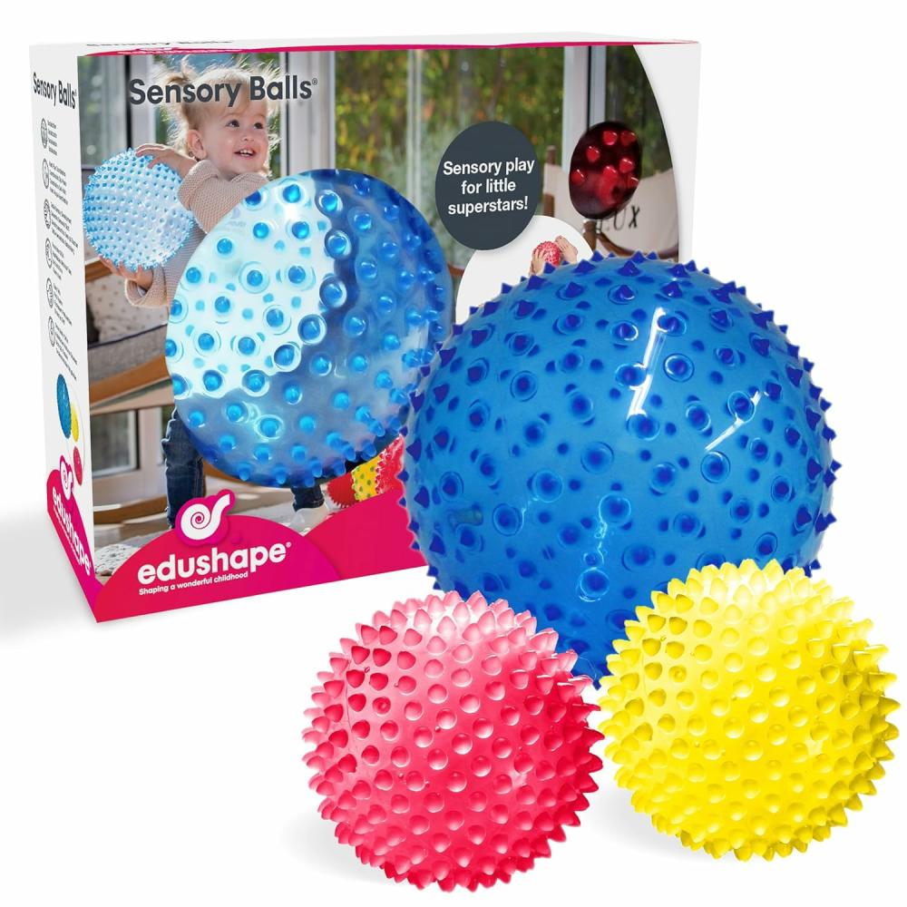 Balles  | Les Balles Sensorielles Originales Pour Bébé – Pack de 3 Balles Colorées et Vibrantes Pour Bébé et Une Unique Balle Pour Tout-Petit – Améliore les Compétences Motrices Globales Pour les Enfants de 6 Mois et Plus