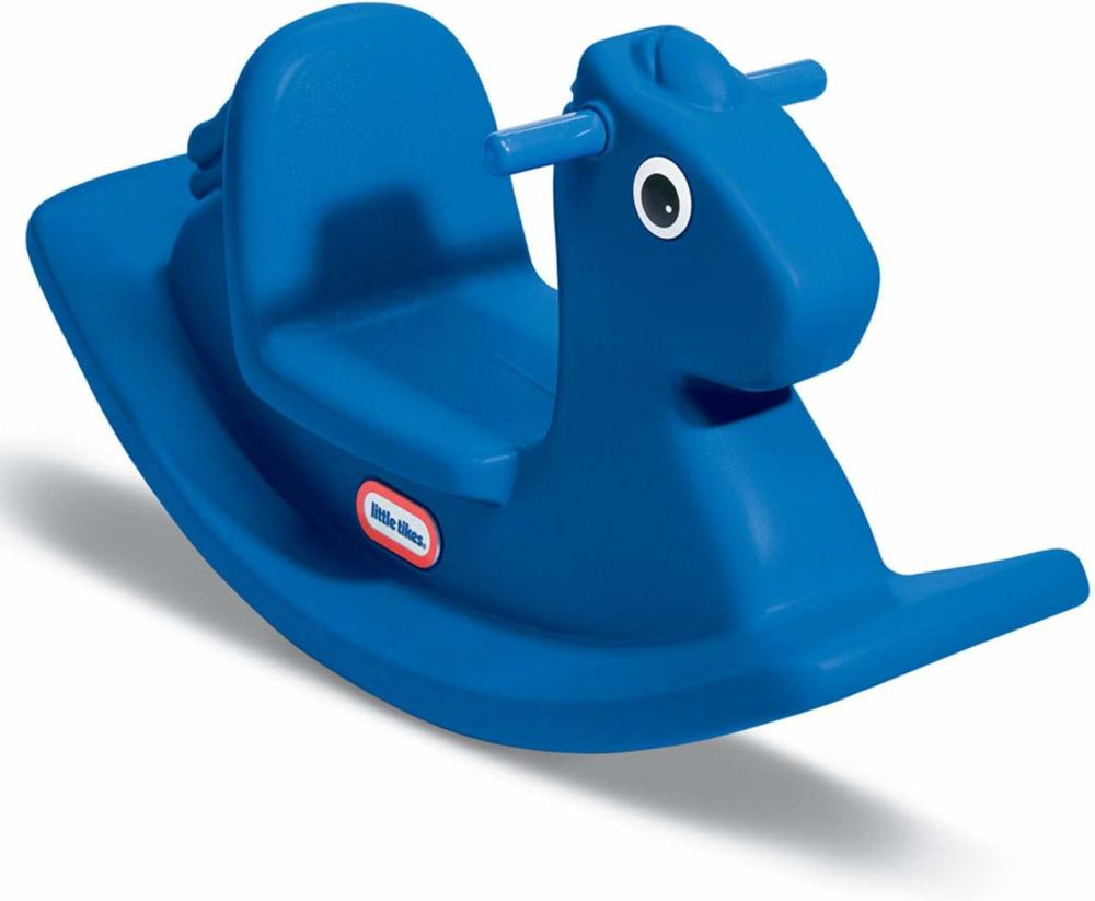 Chevaux à bascule et animaux  | Cheval à bascule bleu 33,00 L x 10,00 l x 17,50 H pouces