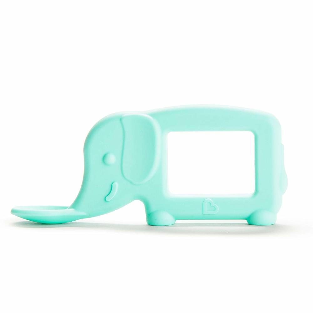 Cuillères  | Cuillère en silicone pour bébé en forme d’éléphant – Menthe (Vue dans Shark Tank)