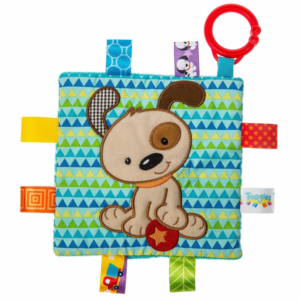 Hochets et anneaux en peluche  | Jouet pour bébé Taggies Crinkle Me – Frère chiot – 6,5 x 6,5 pouces (Pack de 1)