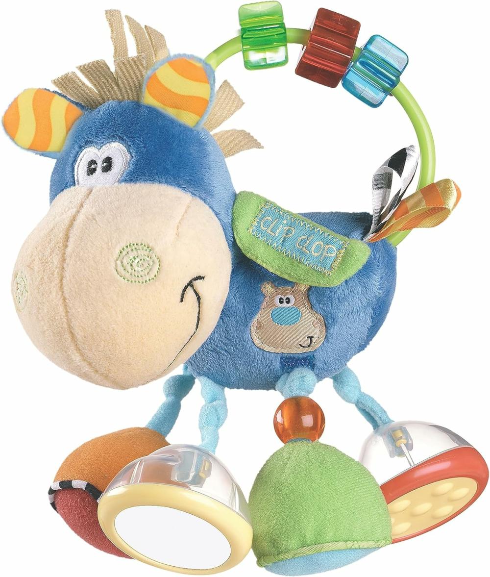 Hochets et anneaux en peluche  | Jouets en peluche doux pour bébés chevaux 3-6-12 mois, jouets de développement 3+ mois, hochets et jouets de dentition pour bébés, nouveau-nés et nourrissons, hochet sensoriel non toxique en peluche pour garçons et filles avec clip, cadeau d’activité.