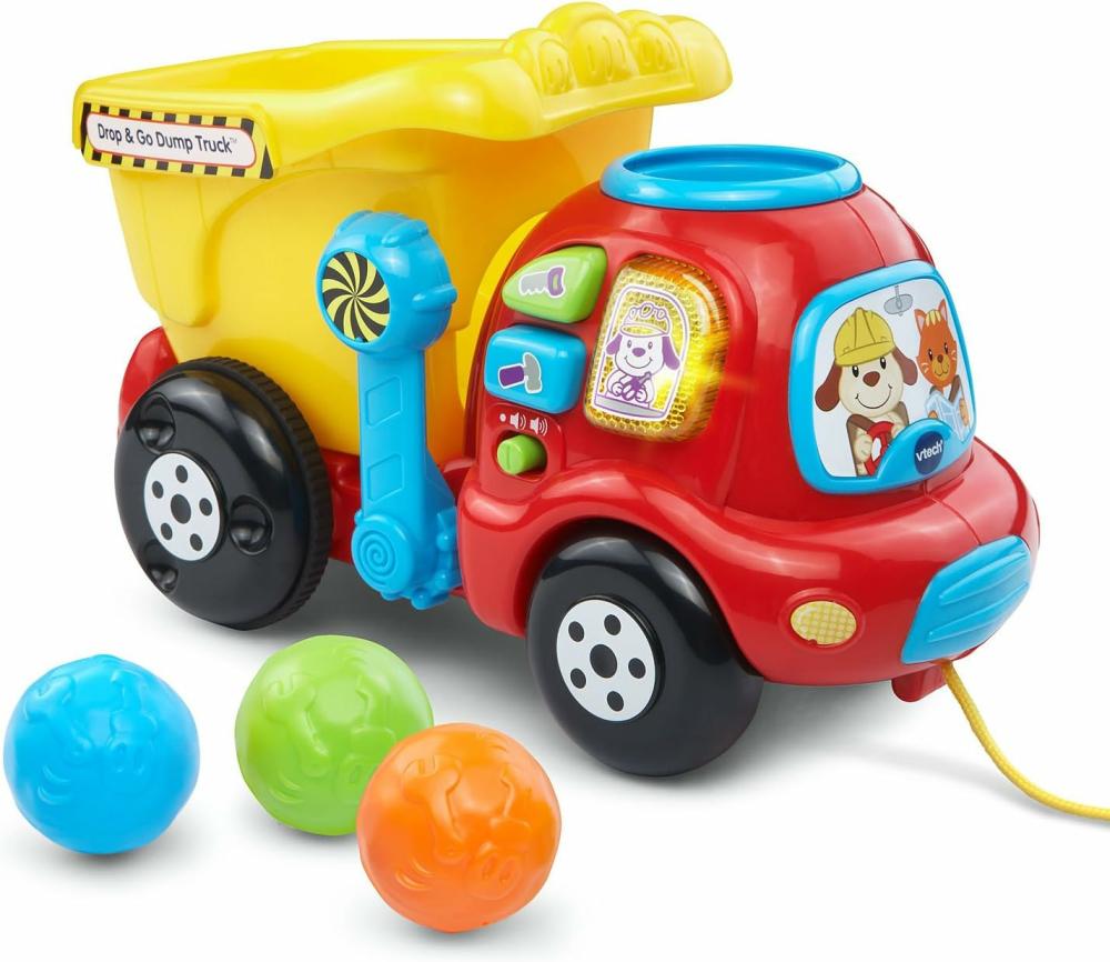 Jouets à tirer et à pousser  | Camion benne Drop And Go Jaune