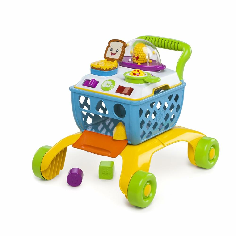 Jouets à tirer et à pousser  | Giggling Gourmet Chariot de Courses Poussoir 4-en-1 pour Enfants à Partir de 6 Mois