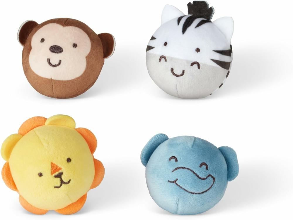 Jouets à tirer et à pousser  | Jouets Rollables Safari Friends pour bébés et tout-petits (4 pièces)