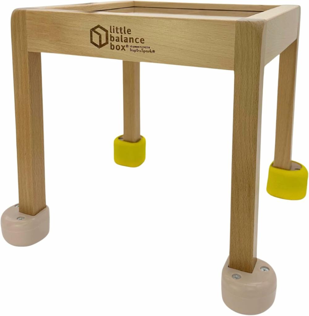 Jouets à tirer et à pousser  | Petite Boîte d’Équilibre Meilleur Jouet Pousse-Tire 2-en-1 Sans Roues Pieds Ressort Trottinette en Bois Jouet Pousseur pour Fille Garçon Tout-Petit Jouets de Support pour Enfant Table d’Activités pour Tout-Petit (Beige + Chaussons)