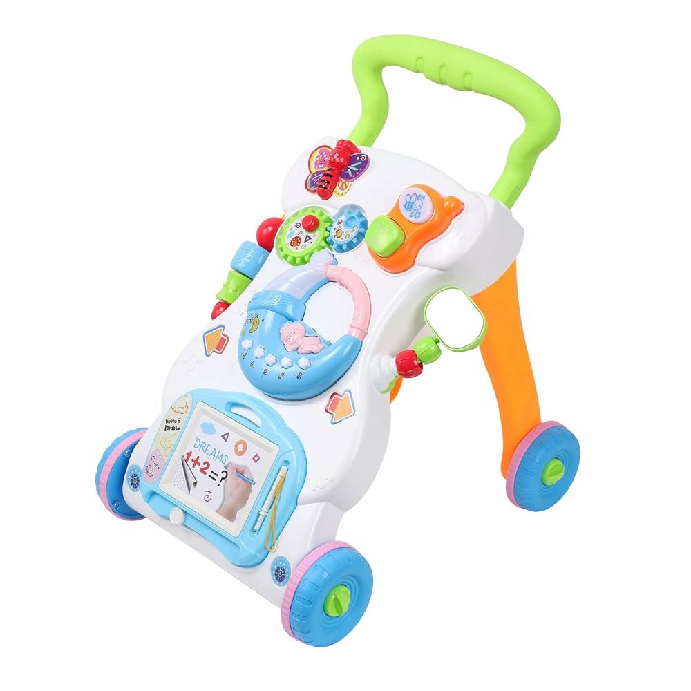 Jouets à tirer et à pousser  | Poussette 2 en 1 Sit To Stand avec Musique et Lumières – Jouets à Pousser pour Tout-Petits de 1 à 3 ans pour Apprendre à Marcher – Jouets de Marche pour Bébés de 6 à 12 Mois pour Enfants, Garçons et Filles