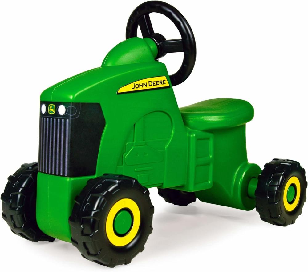 Jouets à tirer et à pousser  | Tracteur Jouet John Deere Sit ‘N Scoot – Jouets à Pousser pour Enfants – Jouets Tracteur John Deere pour Tout-Petits – 20 x 9,8 x 16,15 pouces – Vert – À partir de 2 ans