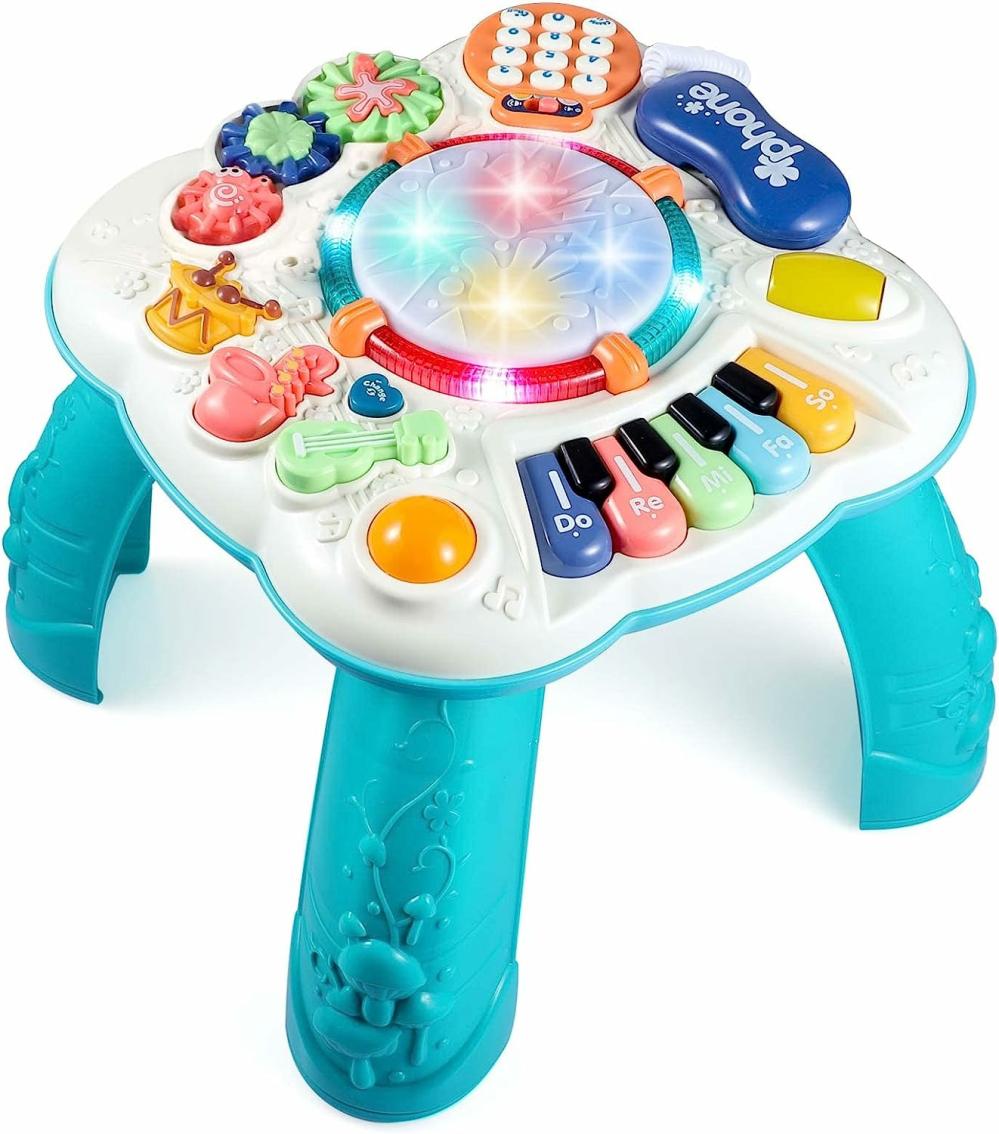 Jouets électroniques de développement précoce  | Jouets pour bébés et tout-petits – Centre d’activités pour bébés de 6 à 12-18 mois – Table musicale d’apprentissage pour garçons et filles de 1, 2 et 3 ans – Idées de cadeaux.