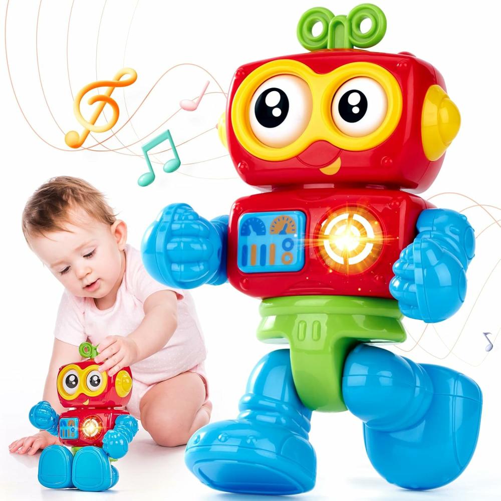 Jouets électroniques de développement précoce  | Jouets pour garçon de 1 an – Robot d’activité musical lumineux et articulé – Jouets pour bébés de 12 à 18 mois – Jouet interactif pour développer les compétences motrices – Cadeau d’anniversaire