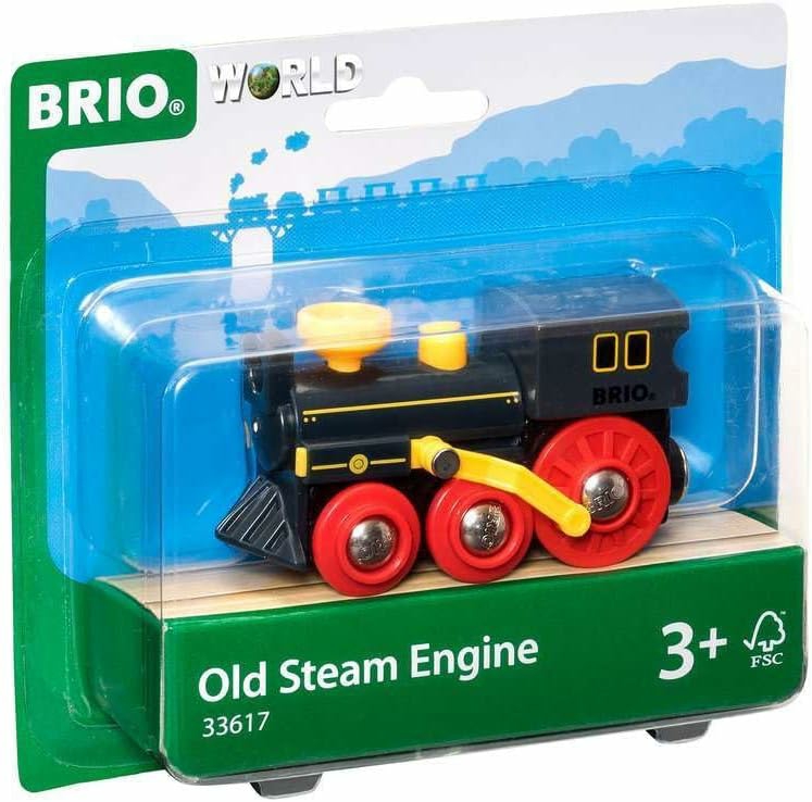 Jouets d’éveil et d’activité  | Ancienne locomotive à vapeur – Jouet authentique à piston | Idéal pour le jeu imaginatif | Entièrement compatible avec les ensembles de chemins de fer en bois | Parfait pour les enfants de 3 ans et plus