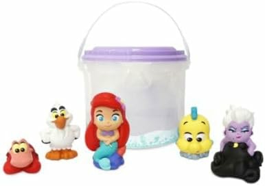 Jouets de bain  | Ensemble de bain officiel La Petite Sirène – Accessoires de bain pour enfants avec les personnages adorés de La Petite Sirène – Essentiels de bain colorés et amusants pour les enfants – Convient à tous les âges