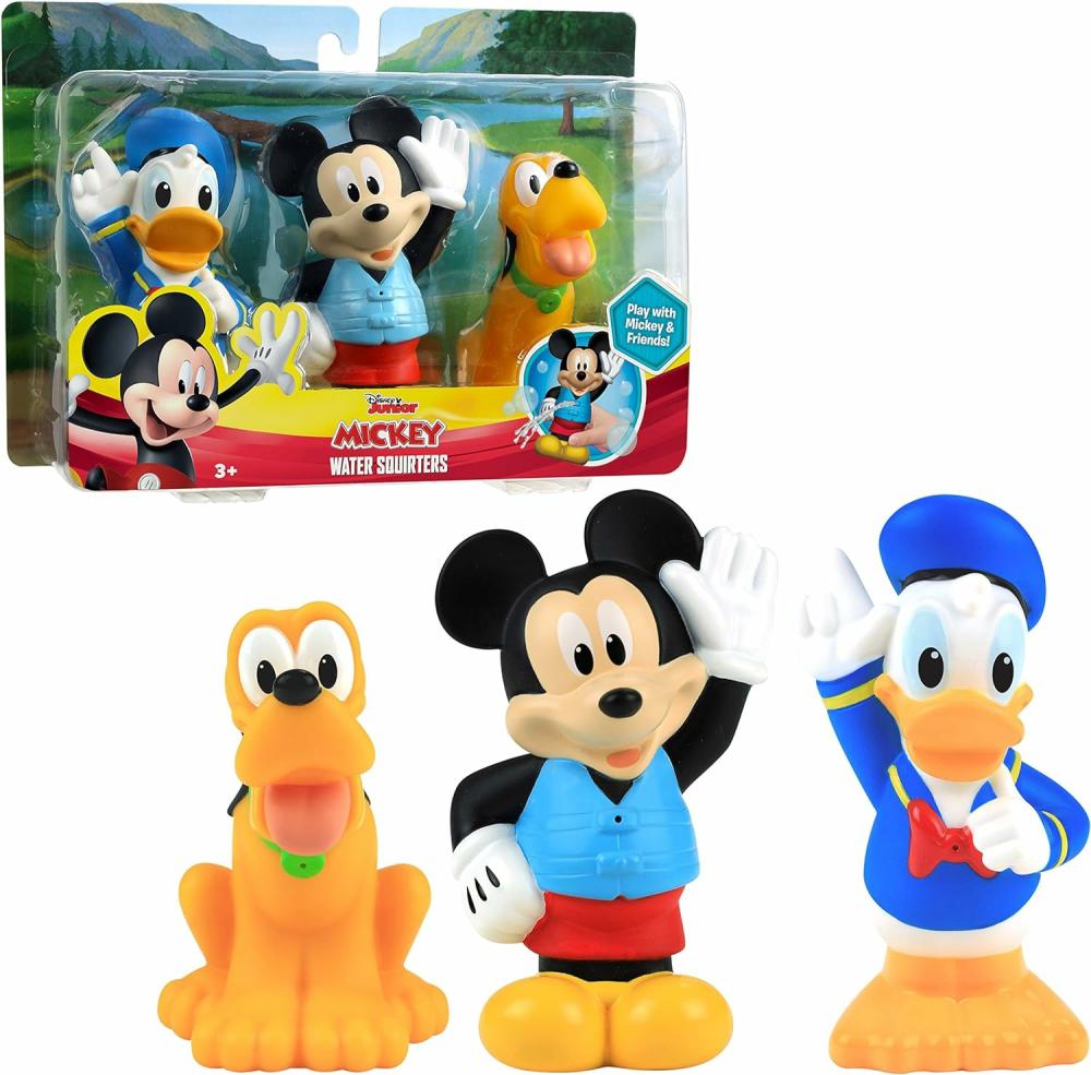 Jouets de bain  | Ensemble de jouets de bain Junior Mickey Mouse comprenant Mickey Mouse, Donald Duck et Pluto, jouets aquatiques pour enfants à partir de 3 ans par Just Play.