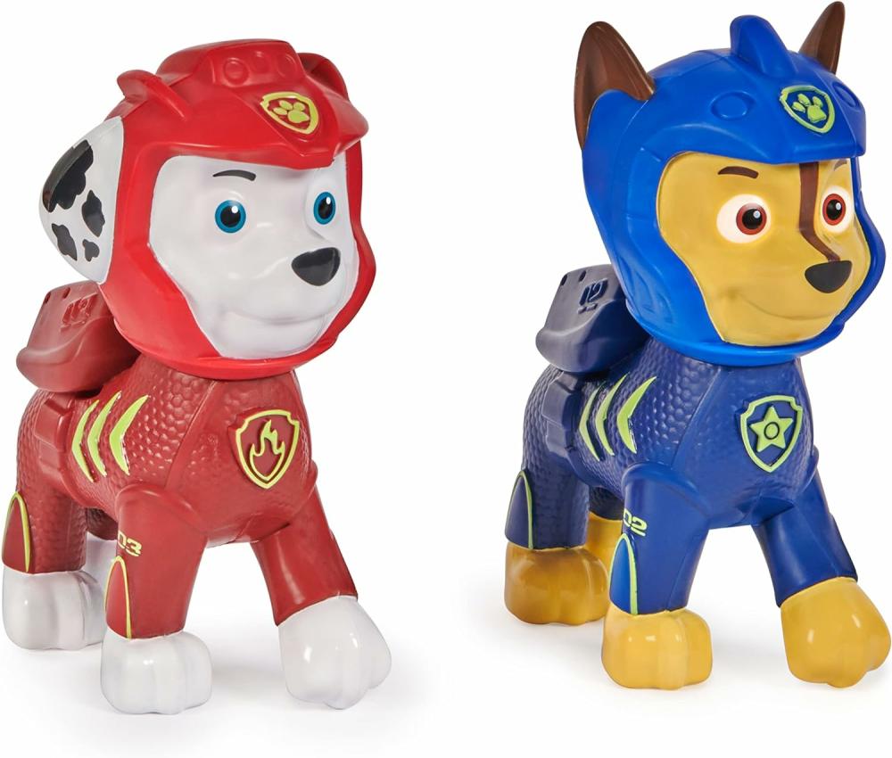 Jouets de bain  | Figurines Flottantes Paw Patrol – Accessoires de Piscine & Jouets de Piscine pour Enfants – Fournitures de Fête Paw Patrol & Jouets Aquatiques pour Enfants de 3 Ans et Plus – Pack de 2 Chase & Marshall