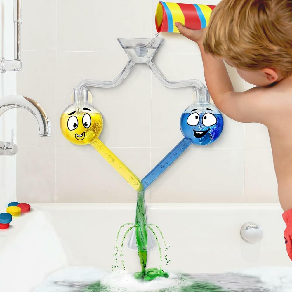 Jouets de bain  | Jouet de bain en silicone pour le mélange de couleurs pour enfants – Comprend 36 comprimés de couleur – Comprimés de couleur pour le bain pour enfants – Aqua Lab Hue