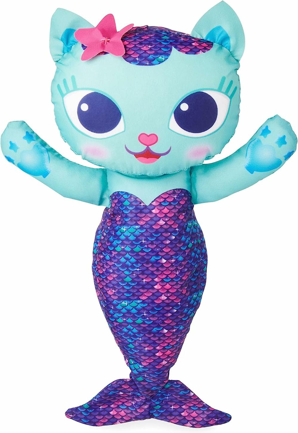 Jouets de bain  | Jouet de bain Gabby’s Dollhouse Mercat Swim Huggable – Jouets Gabby’s Dollhouse – Jouets de bain et jouets de plage – Animal en peluche flottant pour enfants à partir de 1 an et plus.