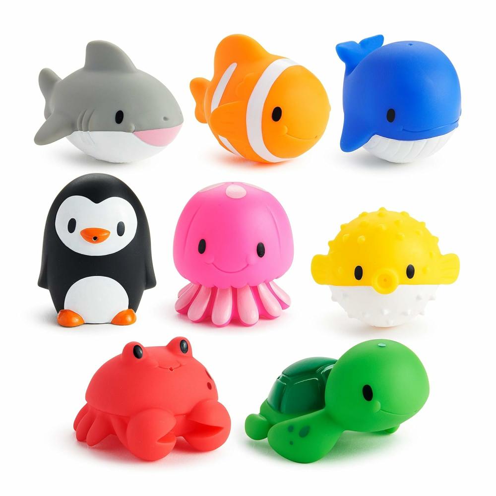 Jouets de bain  | Jouet de bain pour bébés et tout-petits Ocean Squirts – Pack de 8