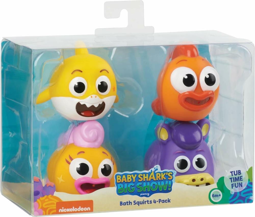 Jouets de bain  | Jouets de bain Baby Shark – Pack de 4 – Grand Spectacle !