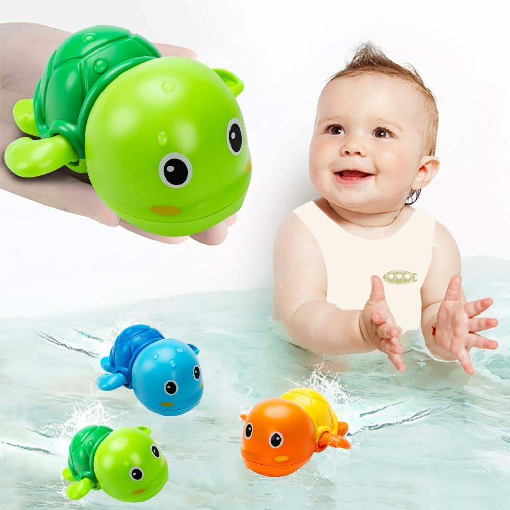 Jouets de bain  | Jouets de bain  Mignon petit tortue nageuse Jouets de bain pour bébé de 1 à 3 ans  Jouets flottants à remonter pour piscine d’eau pour garçon et fille de 1 an  Cadeaux pour nourrissons et tout-petits  Jouets de baignoire pour enfants  Pack de 3