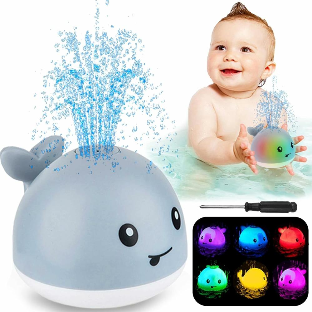 Jouets de bain  | Jouets de bain pour bébé – Jouets de bain lumineux – Jouet de bain pulvérisateur – Jouets de baignoire arroseurs pour tout-petits, garçons et filles – Jouet de piscine et de salle de bain pour bébé – Jouets de Noël pour bébé