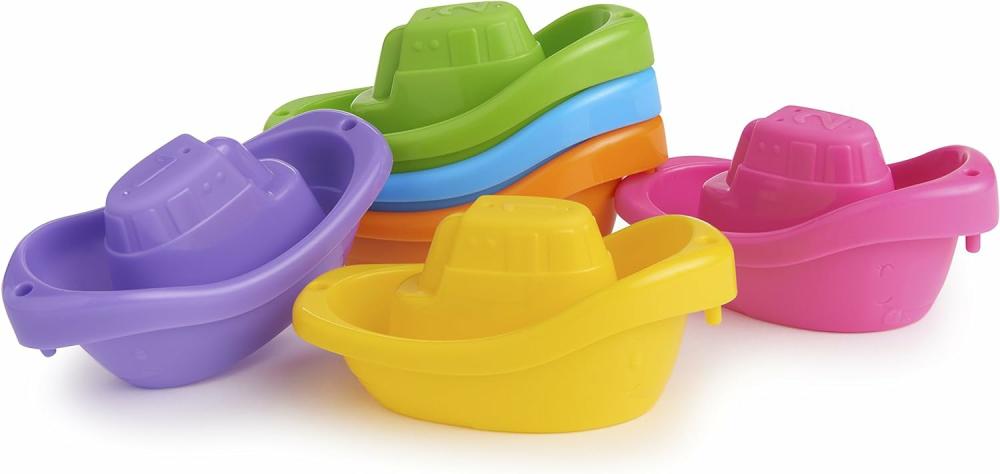 Jouets de bain  | Petits Bateaux Jouet de Bain pour Bébé et Tout-Petit – Ensemble de 6 Pièces