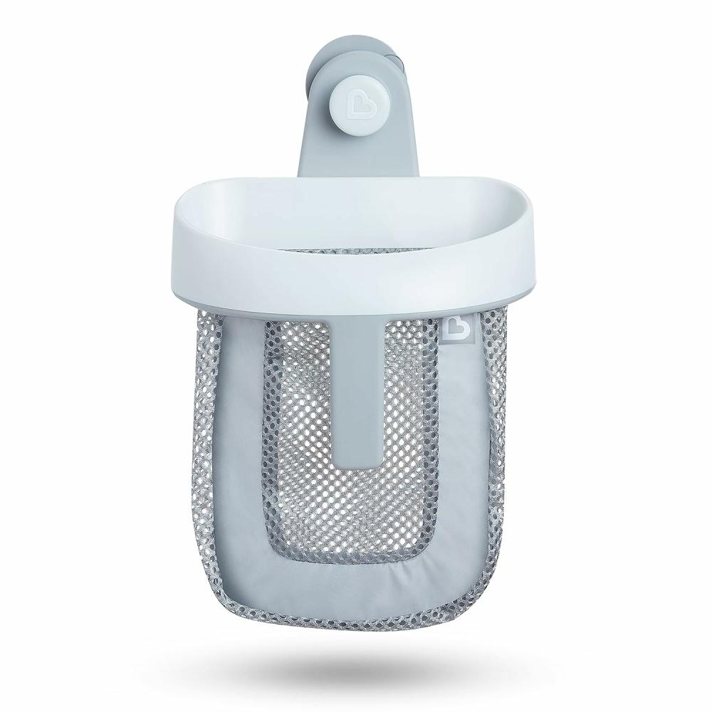 Jouets de bain  | Super Scoop Rangement de Jouets de Bain Suspendu avec Maille à Séchage Rapide – Gris