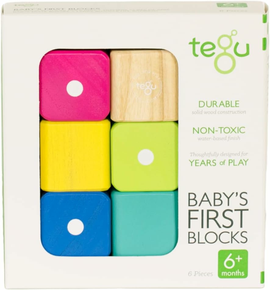 Jouets de tri et d’empilage  | 6 Pièces de Blocs de Construction Magnétiques pour Bébé – Teintes