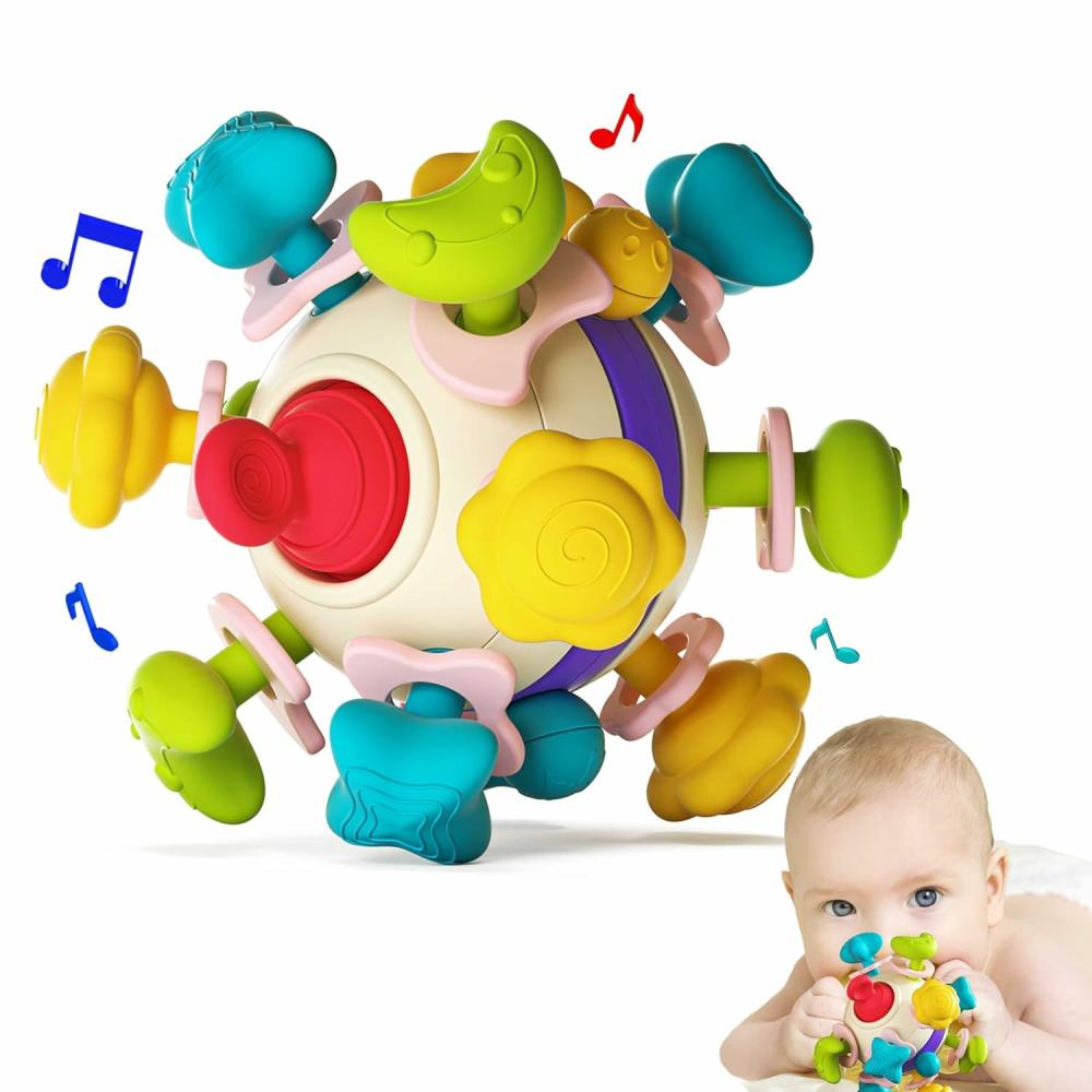 Jouets de tri et d’empilage  | Anneaux de dentition pour bébés – Jouets sensoriels pour bébés – Jouets de dentition pour 0-3-6-12-18 mois – Cadeaux de naissance pour garçons et filles – Jouets hochet pour nouveau-nés – Jouets de développement Montessori pour enfants en bas âge de 1 à 2 ans.