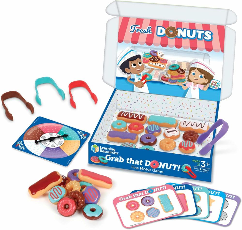 Jouets de tri et d’empilage  | Attrape ce donut ! 39 pièces, à partir de 3 ans, jeu de motricité fine, jouets d’apprentissage pour tout-petits, jouets éducatifs pour enfants, jeux préscolaires, jouets donut.