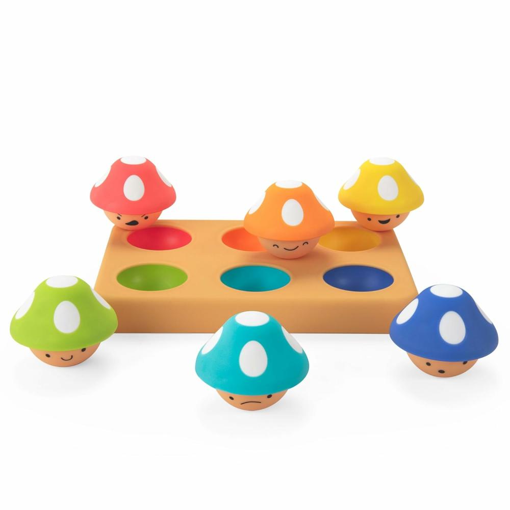 Jouets de tri et d’empilage  | Champignons espiègles à assortir – Tableau de tri – Jouet d’apprentissage socio-émotionnel – STEM – 12 mois et plus