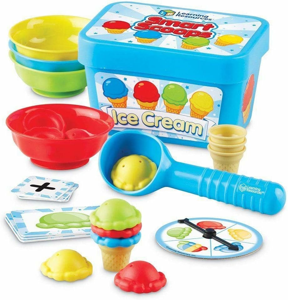 Jouets de tri et d’empilage  | Ensemble d’activités mathématiques Smart Scoops – Jouets de tri et d’empilage – Développe les compétences mathématiques précoces – 55 pièces – Âges 3 et plus