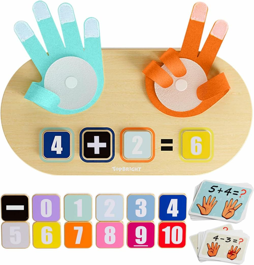 Jouets de tri et d’empilage  | Jouet éducatif d’apprentissage numérique pour tout-petit – Jouets de mathématiques pour le comptage sur les doigts – Fournitures pour l’école à la maison pour manipuler les mathématiques – Jouets d’enseignement pour l’éducation précoce pour les enfants de 3 ans et plus – Jouet Montessori pour tout-petit