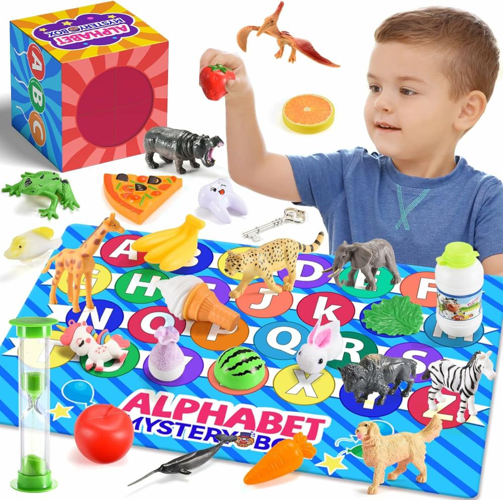 Jouets de tri et d’empilage  | Jouet d’apprentissage de l’alphabet pour enfants de 3 à 8 ans, boîte mystère de 26 pièces, jouets sensoriels, jeu de correspondance des lettres, jouet éducatif Montessori, cadeau pour la maternelle et la petite enfance pour les tout-petits de 3 à 8 ans.