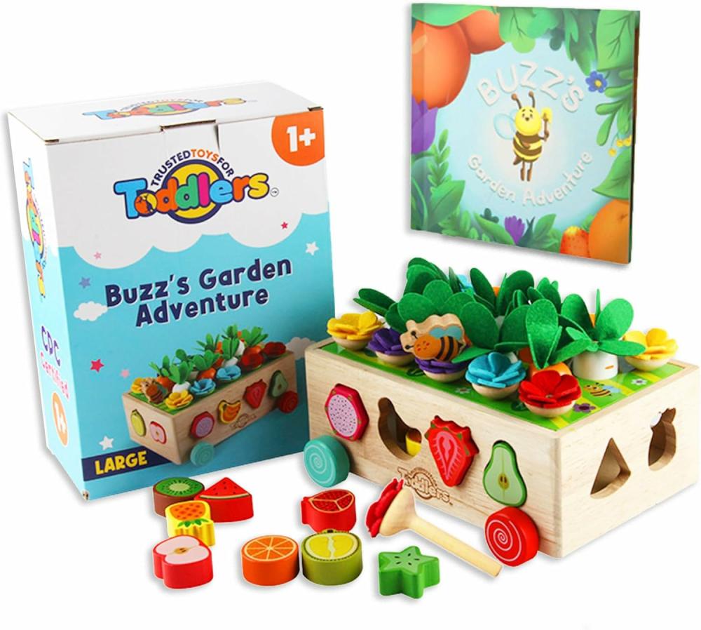 Jouets de tri et d’empilage  | Jouets éducatifs en bois Montessori pour tout-petits garçons et filles de 1 à 3 ans – Jouets de tri de formes et d’apprentissage préscolaire – Cadeaux de premier anniversaire anti-étouffement – Développement des compétences motrices fines