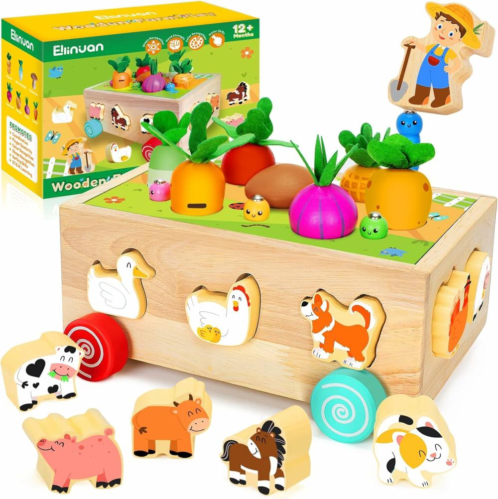 Jouets de tri et d’empilage  | Jouets d’apprentissage en bois Montessori pour tout-petits de 1 à 3 ans, jouets de tri de formes avec des animaux, jeu éducatif précoce pour développer les compétences motrices fines chez les enfants de 1 à 3 ans.