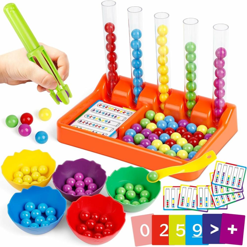 Jouets de tri et d’empilage  | Jouets de comptage et de tri de couleurs pour tout-petits, jouets Montessori pour activités d’apprentissage en maternelle et jardin d’enfants, manipulables STEM, jeux de correspondance éducatifs, développement des compétences motrices fines.